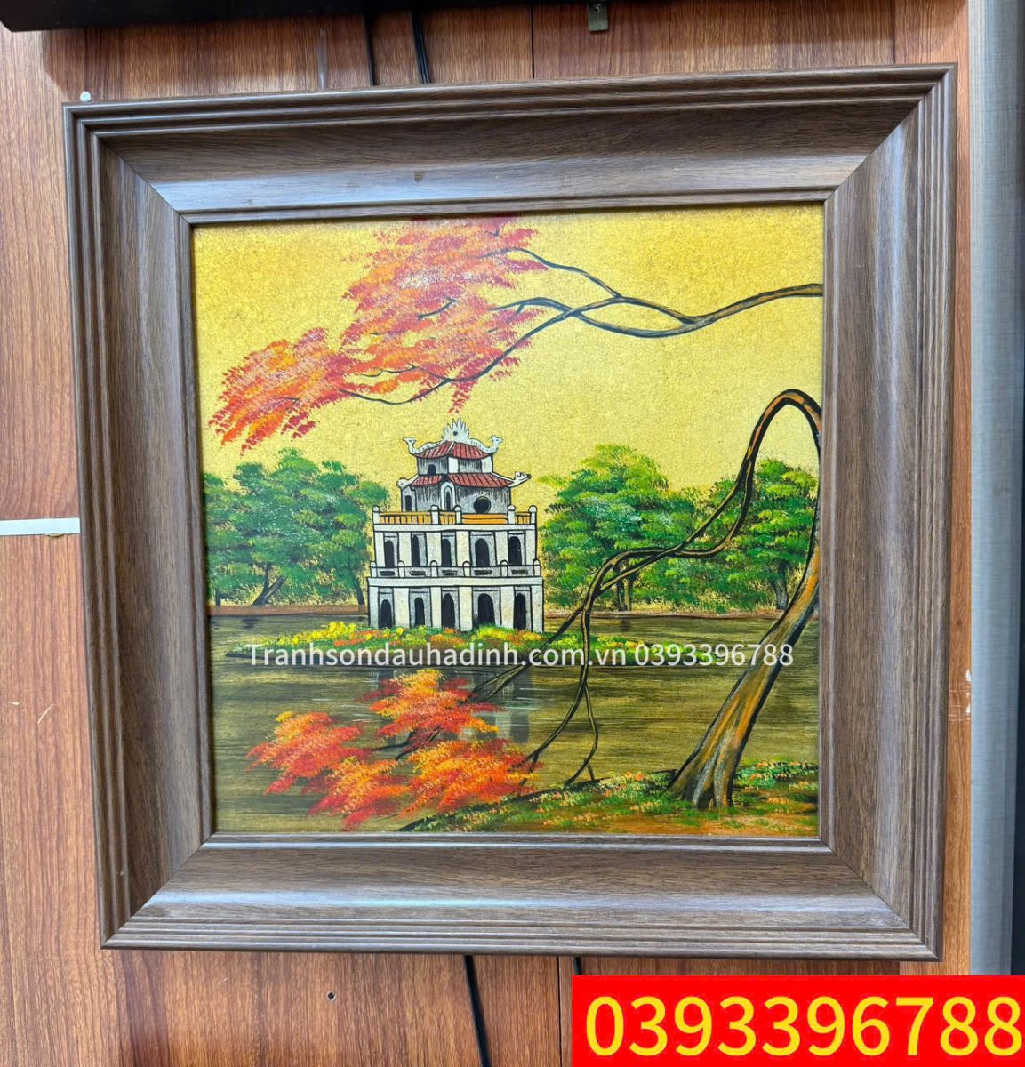 tranh sơn mài Hồ Gươm