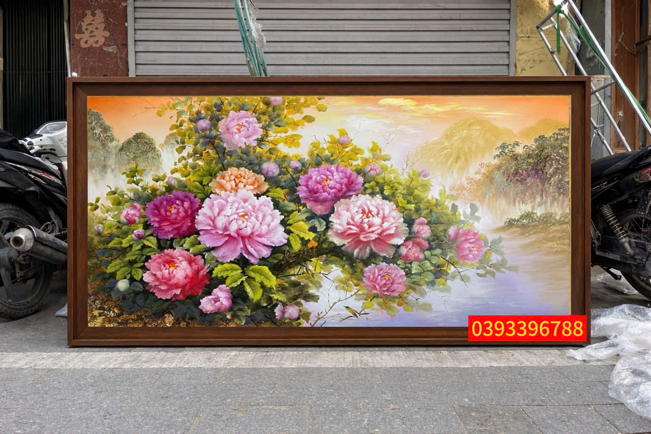 Tranh hoa mẫu đơn đẹp