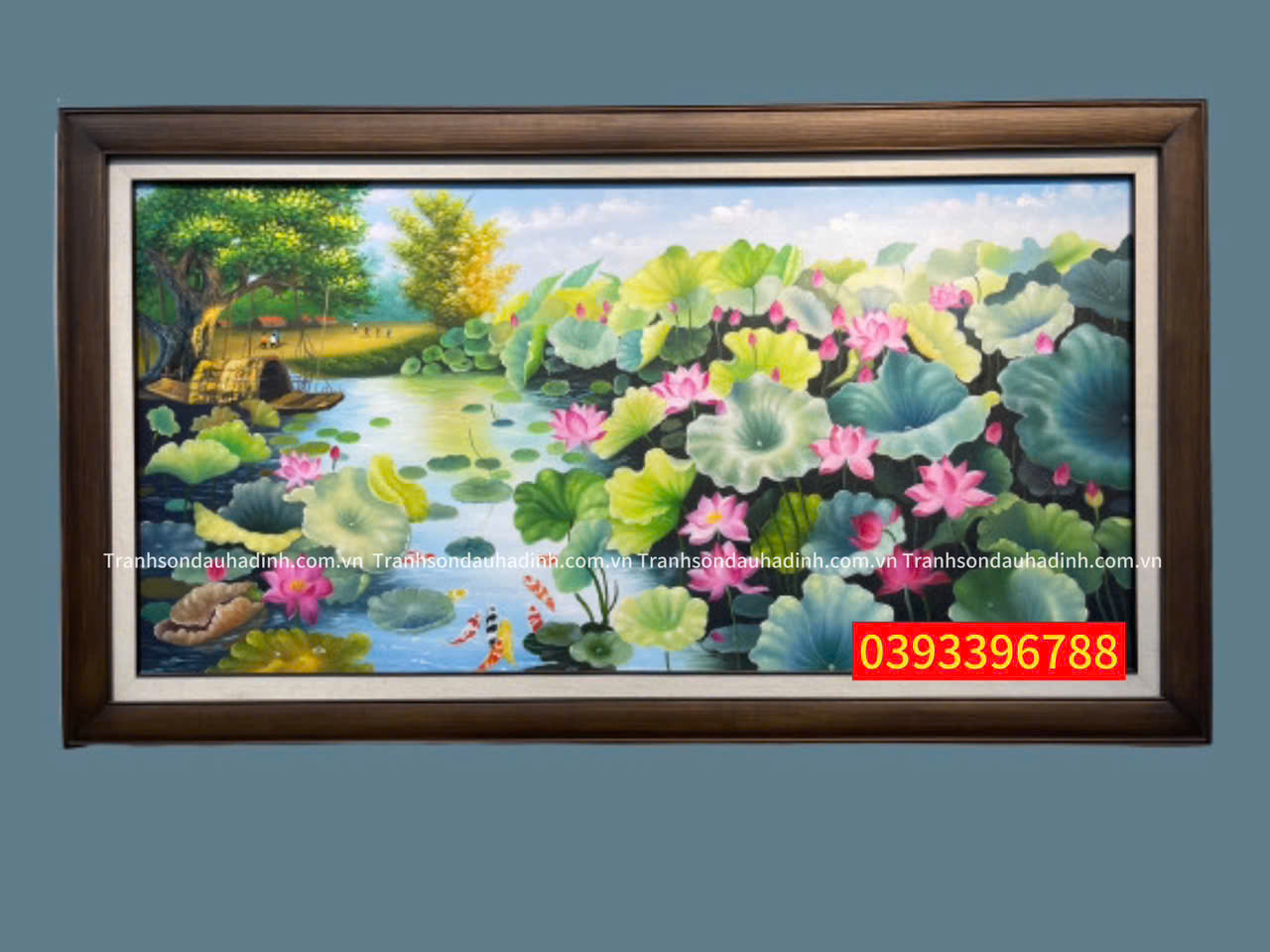 Bức tranh đầm sen đẹp nhất tranh hoa sen