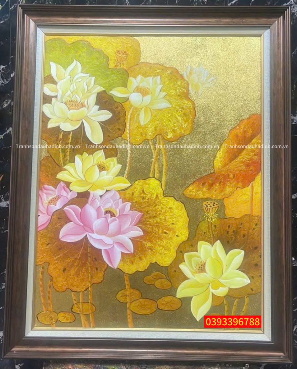 Bức tranh hoa sen đẹp tranh hoa sen đẹp
