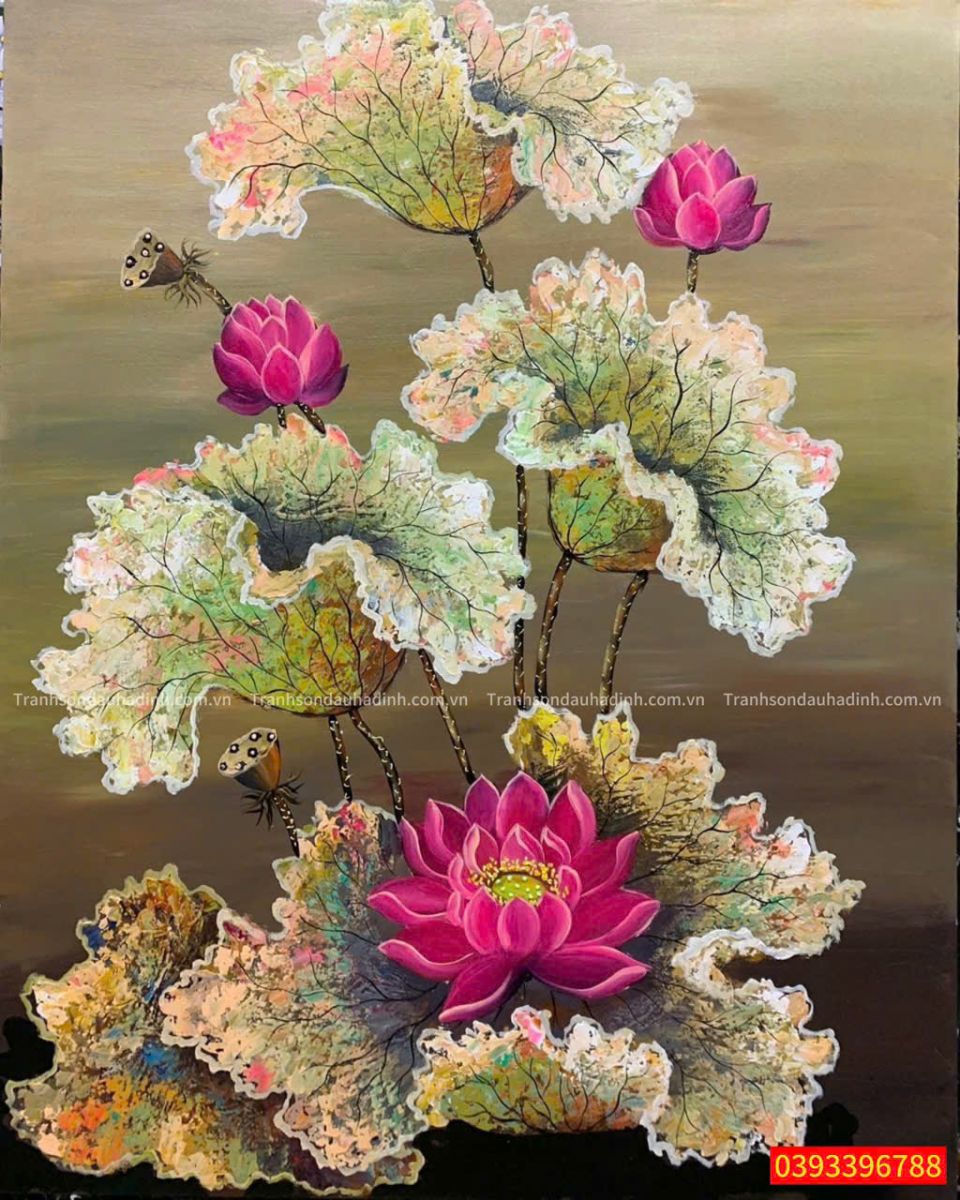 Tranh hoa sen treo tường đẹp nhất