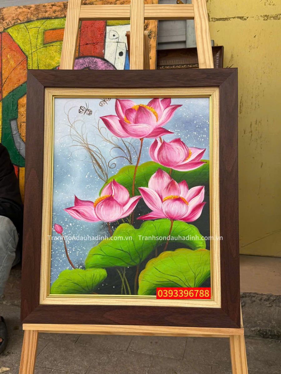 tranh hoa sen đẹp