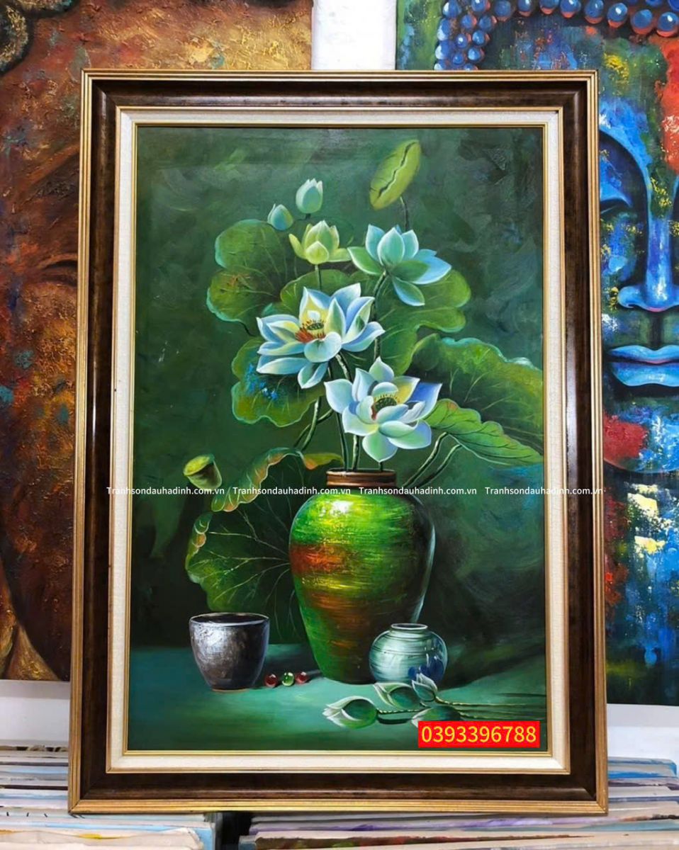 tranh hoa sen đẹp