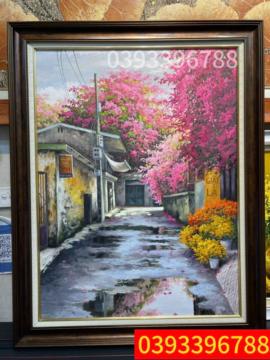 Bức tranh phố cổ đẹp tranh phố cổ