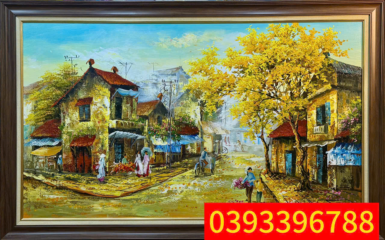 Tranh sơn dầu phố cổ