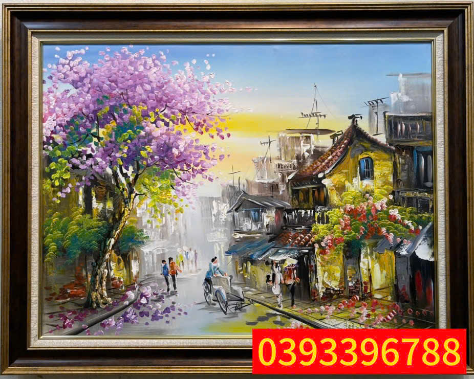 Tranh sơn dầu phố cổ