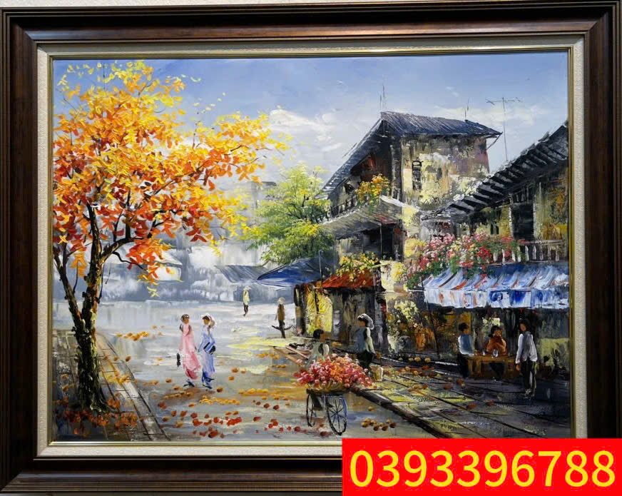 Tranh sơn dầu phố cổ