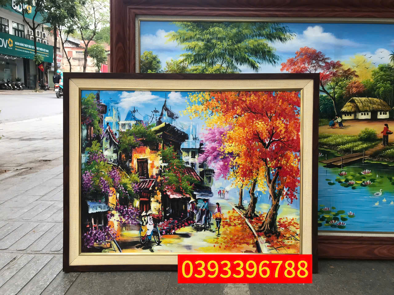 Tranh sơn dầu phố cổ