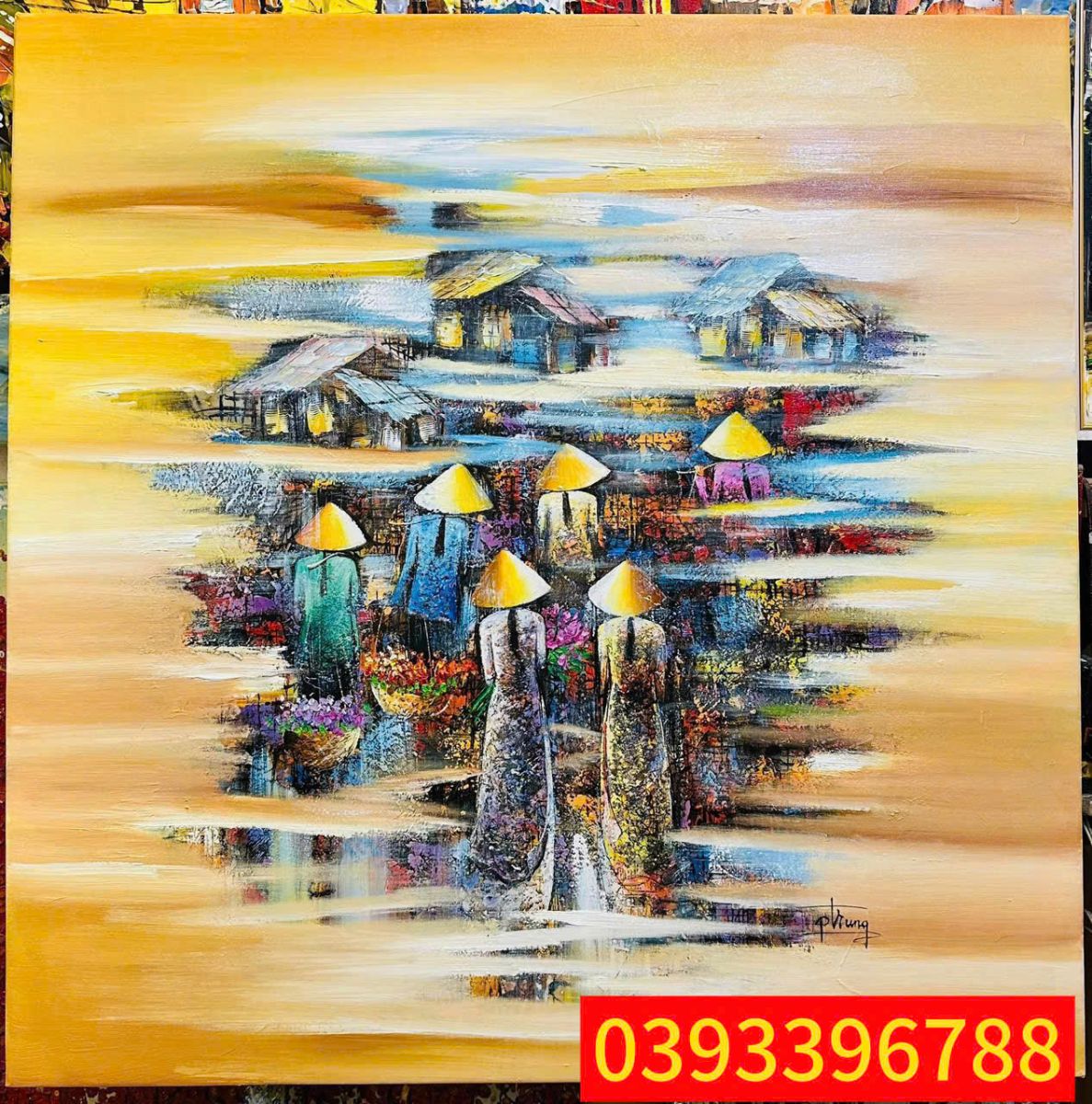 Tranh sơn dầu phố cổ