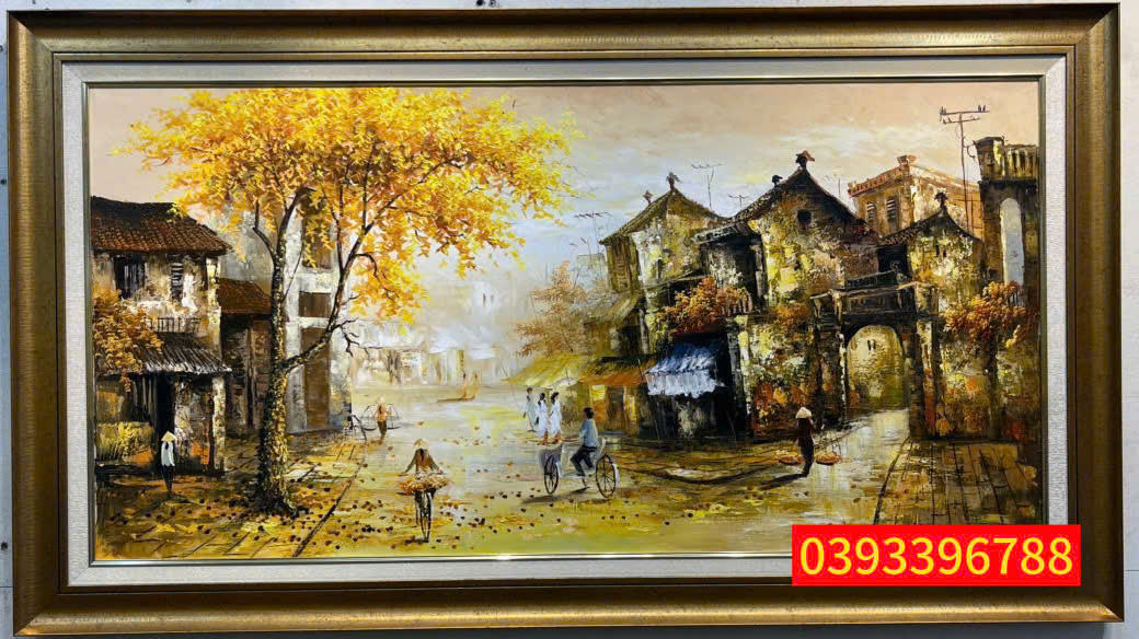 Tranh sơn dầu phố cổ