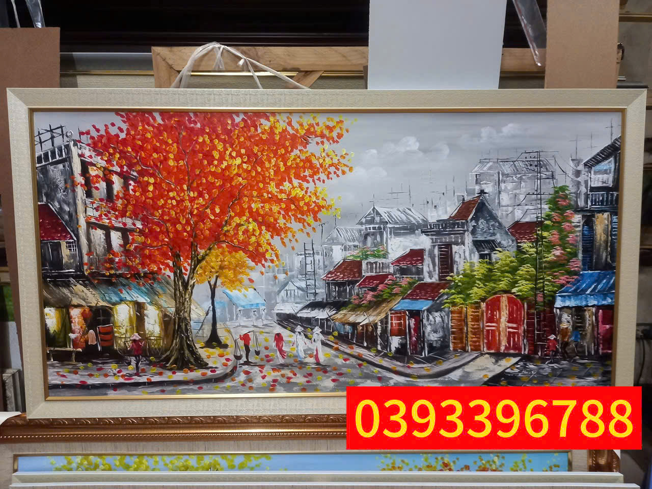 Tranh sơn dầu phố cổ