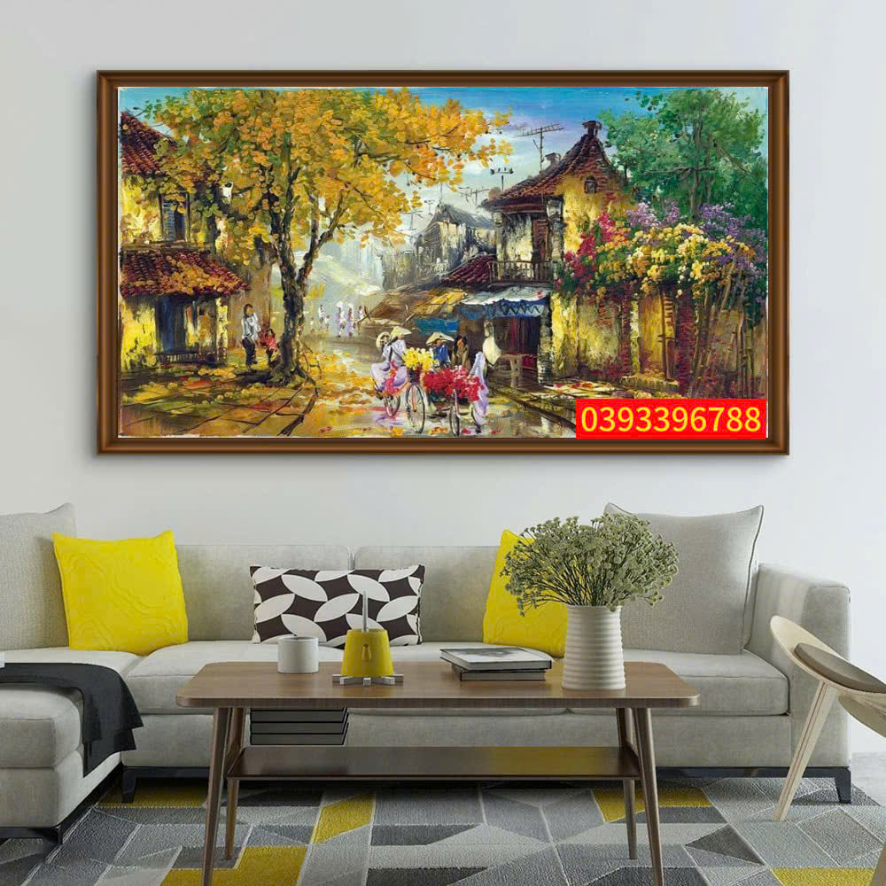Tranh sơn dầu phố cổ
