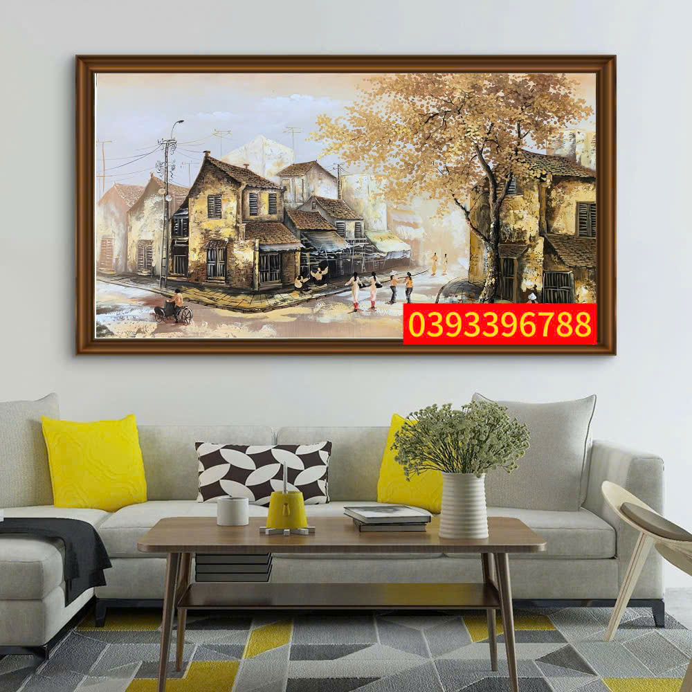 Tranh sơn dầu phố cổ