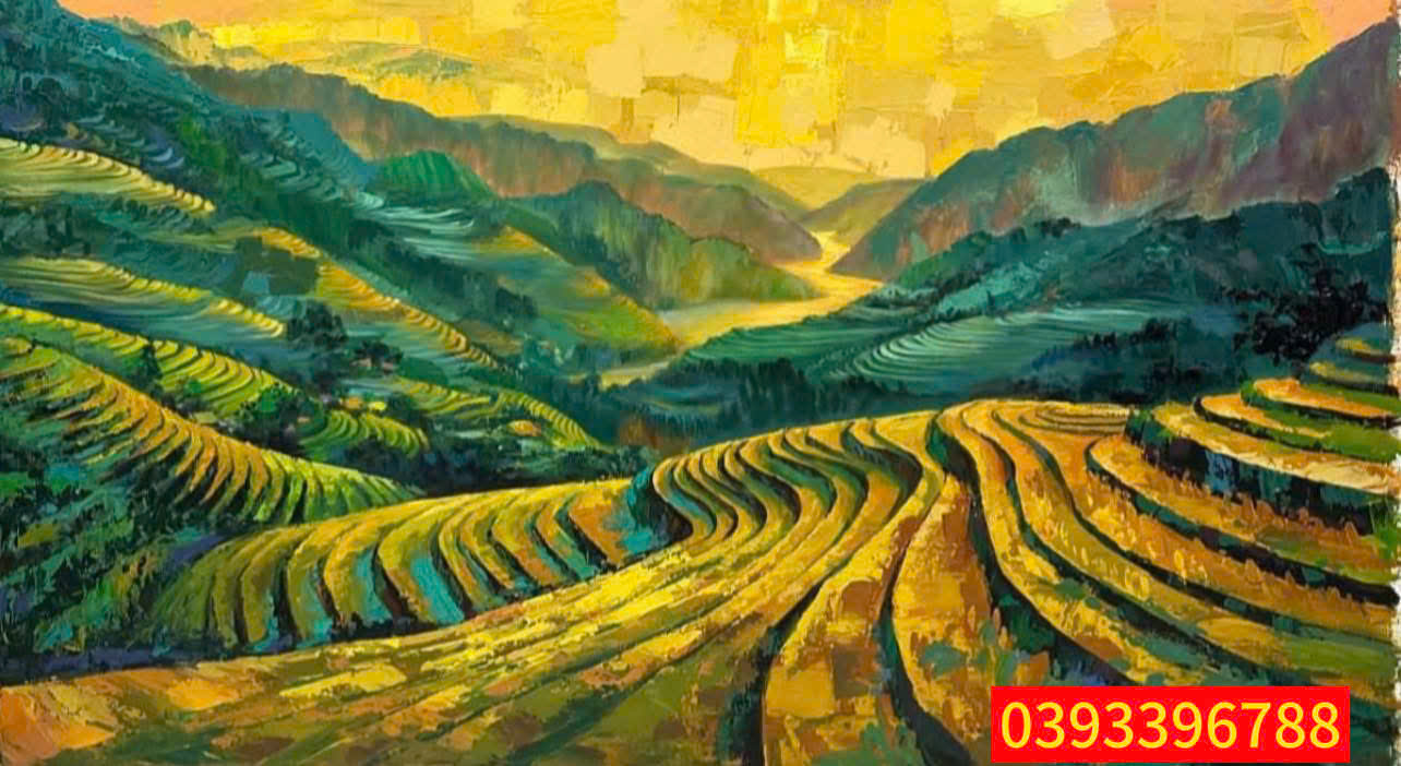 Tranh ruộng bậc thang