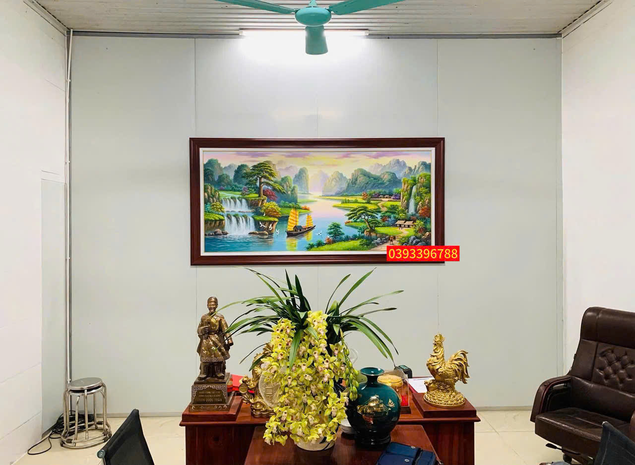 Tranh sơn thuỷ hữu tình Tranh sơn thuỷ treo phòng khách