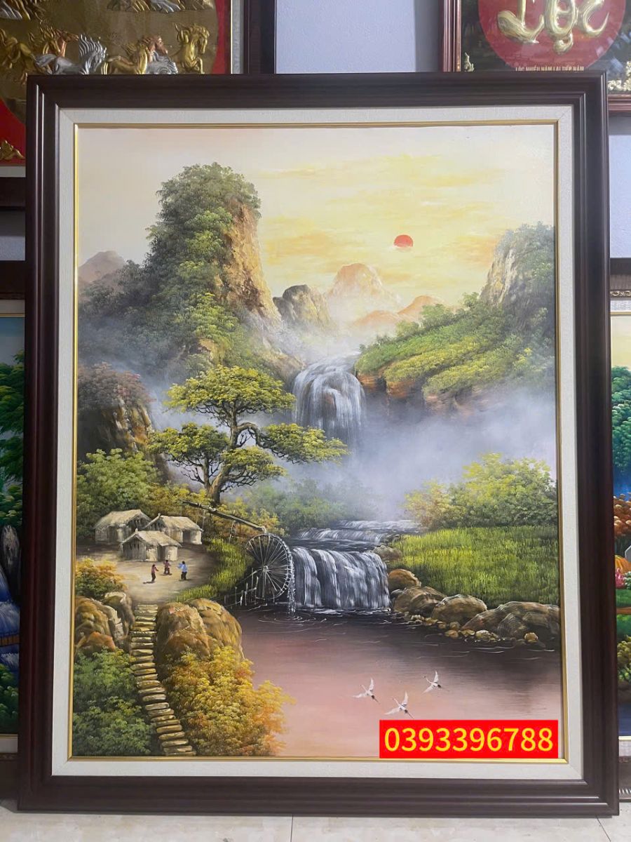 Tranh sơn thuỷ hữu tình đẹp nhất Tranh sơn thuỷ hữu tình